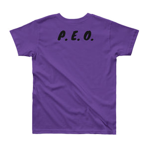 P. E. O. (8-12) Youth Short Sleeve T-Shirt(B)